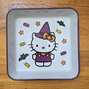 Hello Kitty Halloween Square Dish - Purple and White